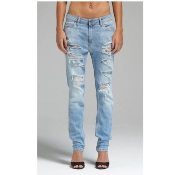 IRO Denim - IRO Mod Mandy Garçon Distressed Mid  Rise Jeans Sz 26